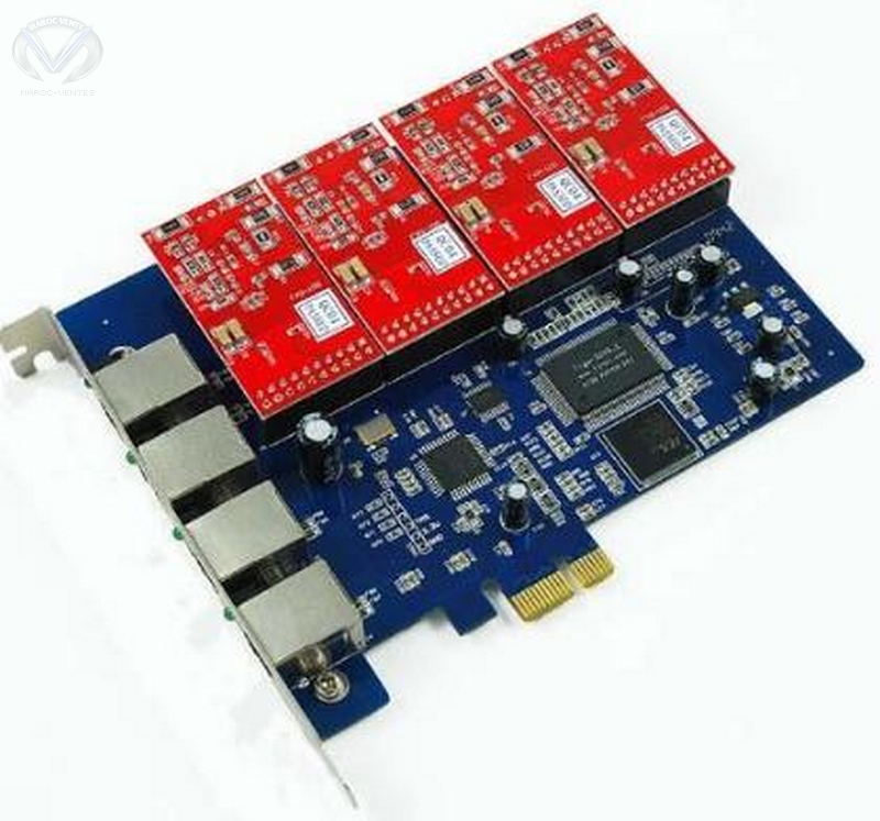 Card Asterisk 4 analog lines with PCI  Express 1 ZA4E